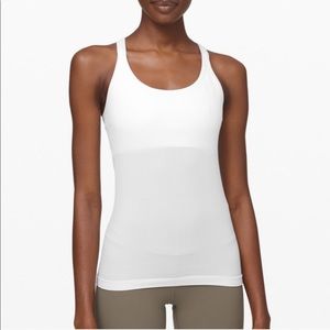 Lululemon White Ebb To Street Tank